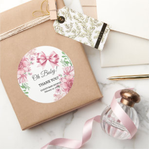 Adesivo Chá de fraldas Rosa Floral