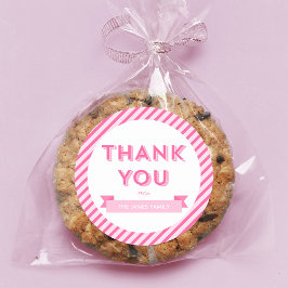 Adesivo Chá de fraldas Rosa Moderno - Strips Muito Obrigad