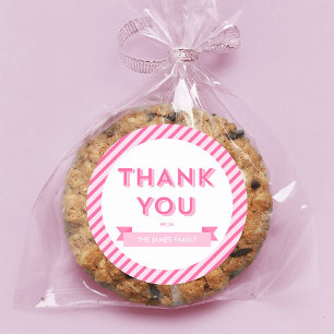 Adesivo Chá de fraldas Rosa Moderno - Strips Muito Obrigad