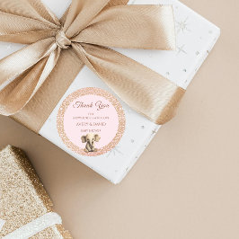 Adesivo Chá de fraldas Rosa Vintage é uma garota