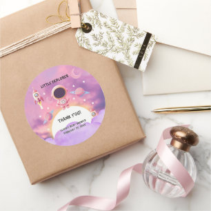 Adesivo Chá de fraldas Roxo Moderno do Little Explorer