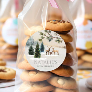 Adesivo Chá de fraldas Russo da Floresta de Inverno