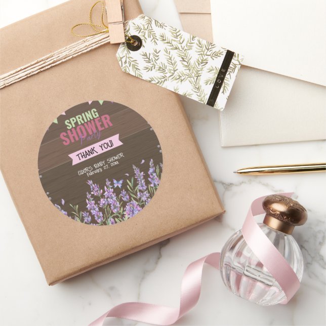 Adesivo Chá de fraldas Russo de Chá Lavanda (Presentear)