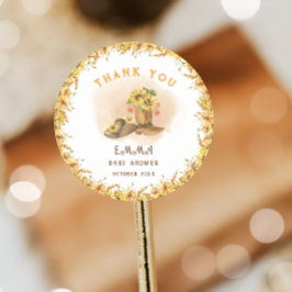 Adesivo Chá de fraldas Russo de Cowboy Neutro do Rodeo do 