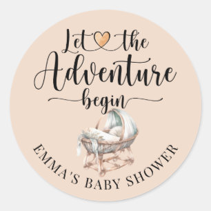 Adesivo Chá de fraldas Rustic Boho Wood Crib Boy