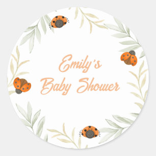 Adesivo Chá de fraldas Rustic Fall Ladybug Greenery