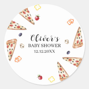 Adesivo Chá de fraldas Rustic Modern Italiana Slice Pizza