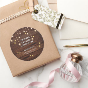 Adesivo Chá de fraldas Rustic Twinkle Twinkle Little Star