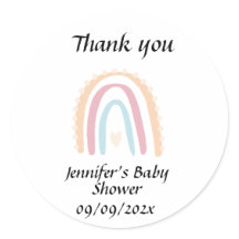 Chá de fraldas Rústico Elegante Arco-Íris Neutro e