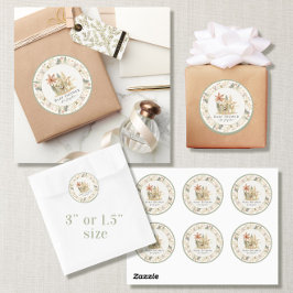 Adesivo Chá de fraldas Safari Little Lion Zebra Giraffe