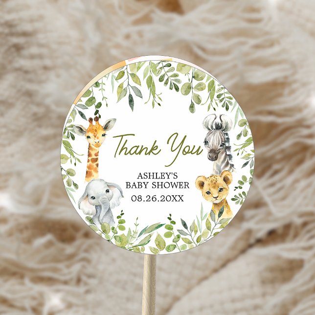 Adesivo Chá de fraldas Safari Selvagem Um (Criador carregado)