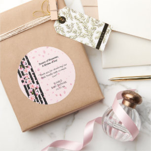 Adesivo Chá de fraldas Sakura Primavera Cherry Blossoms