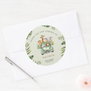 Adesivo Chá de fraldas Selvagem de Animais Safari