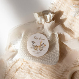 Adesivo Chá de fraldas Selvagem de Animais Safari