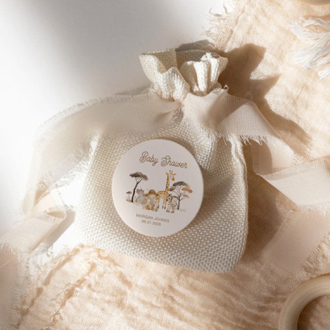 Adesivo Chá de fraldas Selvagem de Animais Safari (Criador carregado)