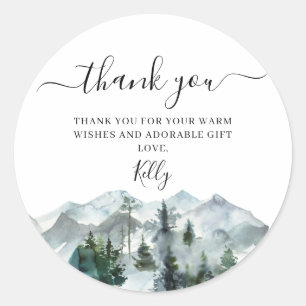 Adesivo Chá de fraldas Selvagem Obrigado Sticker