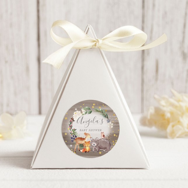 Adesivo Chá de fraldas Sparkle Amigos de Animais da Flores (Criador carregado)