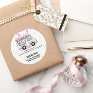 Adesivo Chá de fraldas Sprinkles do Caminhão do sorvete