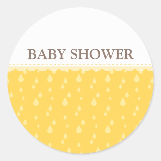 Adesivo CHÁ DE FRALDAS STICKER :: chuva cai 10 (Frente)