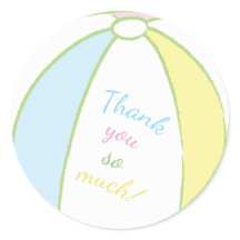 Chá de fraldas Stickers Beach Ball