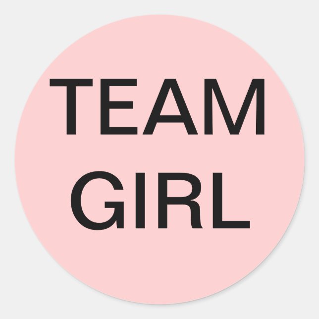 Adesivo Chá de fraldas Team Girl (Frente)