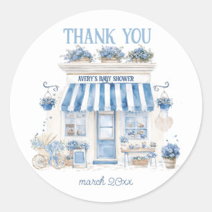 Adesivo Chá de fraldas temático Bebe Cafe Bonjour Bebe Par