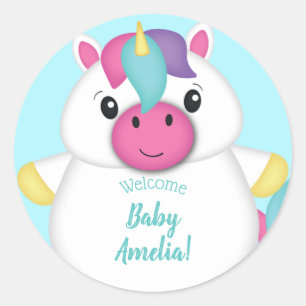 Adesivo Chá de fraldas Unicorn
