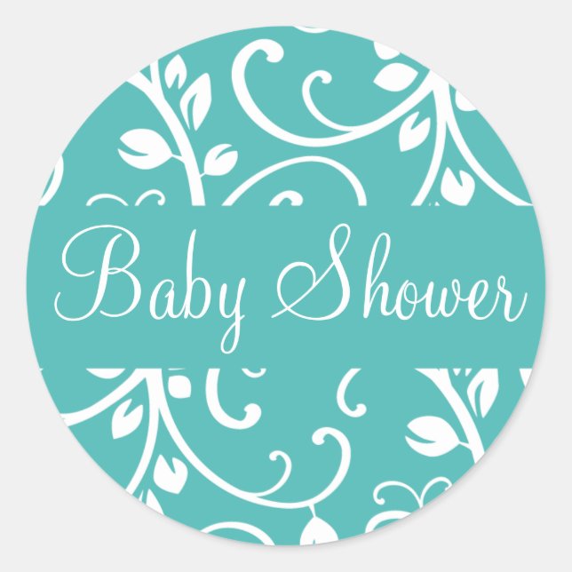 Adesivo Chá de fraldas Vinha Floral Envelope Vinheta Vinhe (Frente)