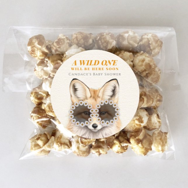 Adesivo Chá de fraldas Wild One Daisy Fox (Criador carregado)