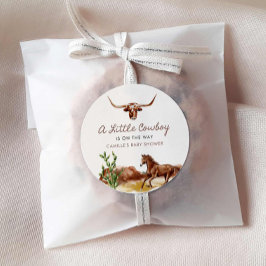 Adesivo Chá de fraldas Wild West Little Cowboy