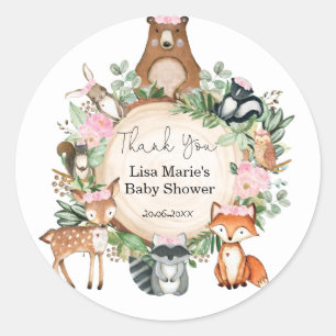 Adesivo Chá de Garota das Flores Rosa, Animais da Florest