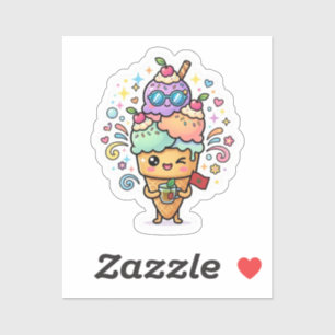 Adesivo Chá de Hortelã Gelado de Verão Marroquino Kawaii F
