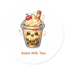 Chá de Leite com Boba