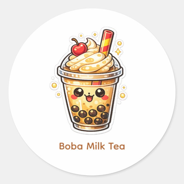 Adesivo Chá de Leite com Boba (Frente)