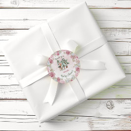 Adesivo Chá de Namorada Floral de Veado de inverno