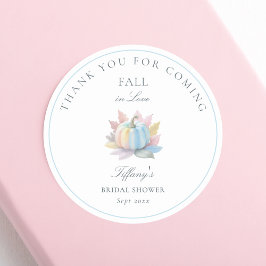 Adesivo Chá de Noiva Azul Pastel Abóbora Enamorada