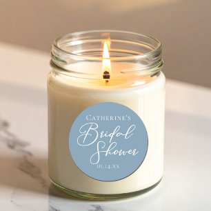 Adesivo Chá de Noiva Azul Poeira com Rótulo Branco Persona