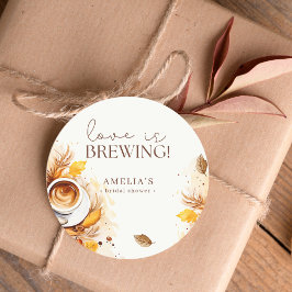 Adesivo Chá de Noiva Boho Floral Café O Amor Está Fermenta