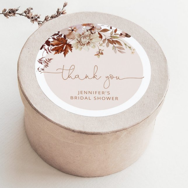 Adesivo Chá de noiva Boho folhas de outono (Criador carregado)