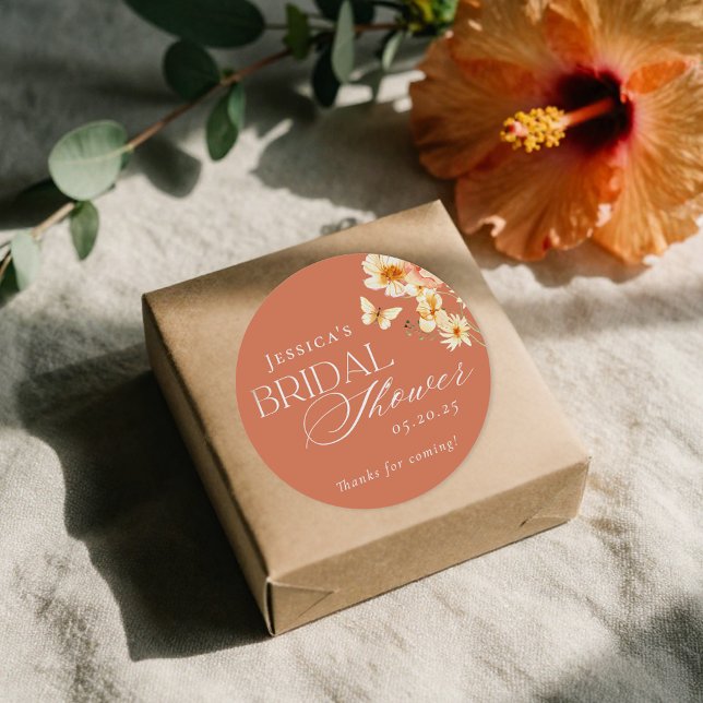 Adesivo Chá de Noiva Cítrico e Floral (Criador carregado)