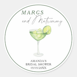 Adesivo Chá de noiva com Margaridas em Aquarela e Matrimôn