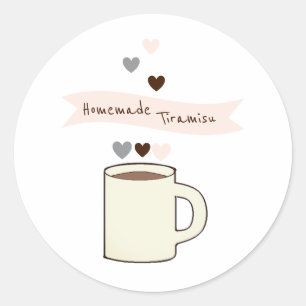 Adesivo Chá de Noiva de Café Tiramisu Caseiro