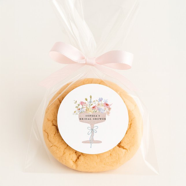 Adesivo Chá de noiva de flores silvestres e champanhe (Criador carregado)