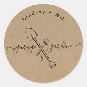 Adesivo Chá de Noiva de Garagem & Jardim / Casal