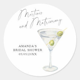 Adesivo Chá de noiva de Martinis e Matrimônio 