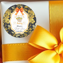 Adesivo Chá de Noiva Dela Encontrou Seu Mel  