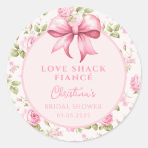 Adesivo Chá de Noiva do Noivo Love Shack Rosa
