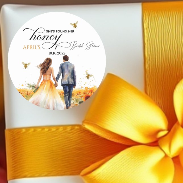 Adesivo Chá de Noiva Ela Encontrou Seu Mel  (Criador carregado)