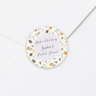 Adesivo Chá de Noiva Ela Encontrou Suas Abelhas Florais