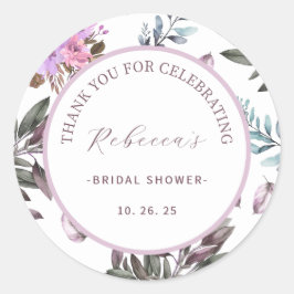 Adesivo Chá de Noiva Elegante Floral Obrigado 